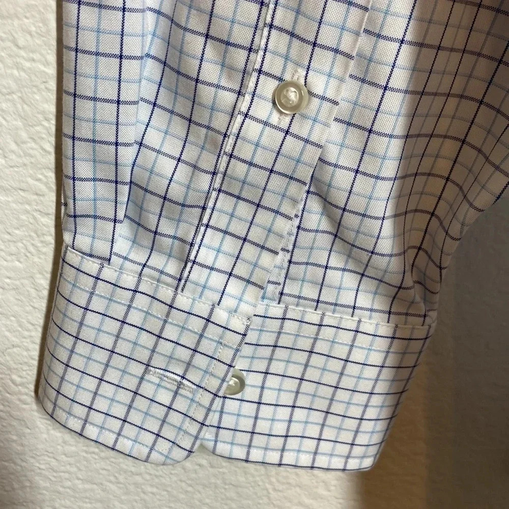 Lands End No Iron Pinpoint Oxford 17 1/2 34 - Picture 5 of 6